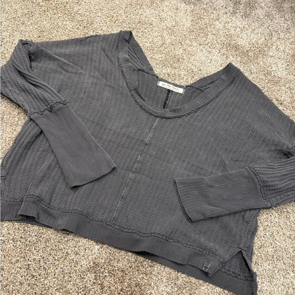 Free People New Magic Thermal Sweater gray small - Picture 3 of 4